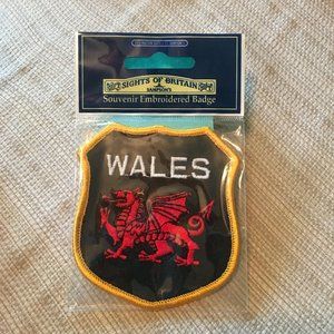 NWT "Wales" Souvenir Embroidered Badge by Sampson'